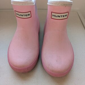 Hunter Kids Chelsea Pink Rain Boots With Box